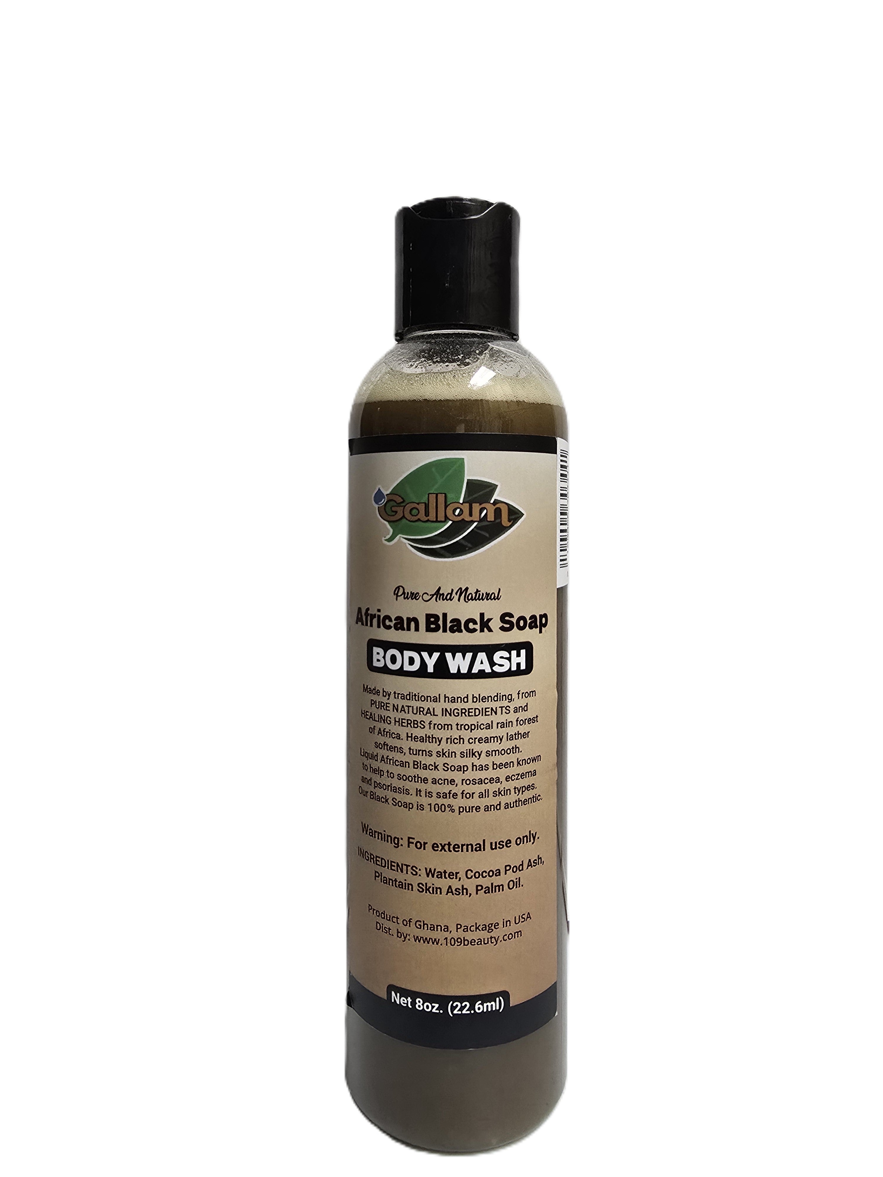 Gallam African Black Soap Body Wash 8oz